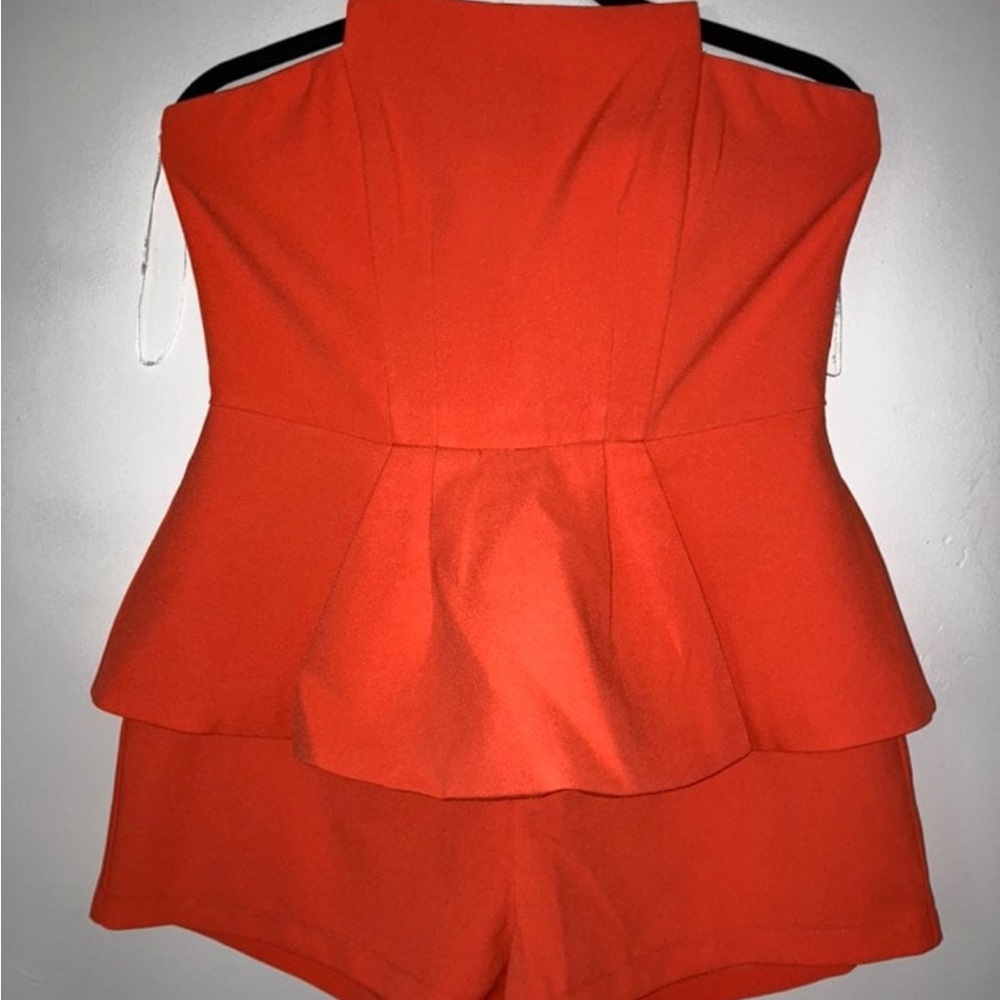 MIA Vibrant Orange Strapless romper